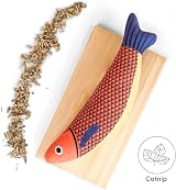 Aibuddy Catnip Toy 3PCS Bite Resistant Plush Fish Cat Chew Toys with Bell view 3