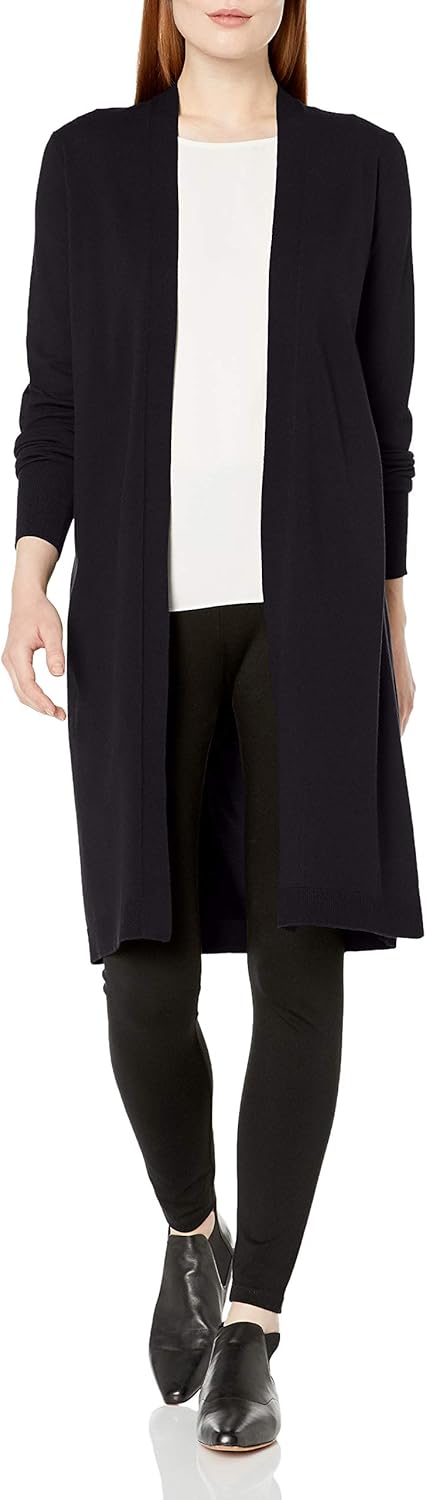 Amazon Brand - Lark & Ro Women's Premium Viscose Blend Lightweight Long Sleeve Open Front Cardigan