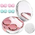 cauyuan Contact Lens Case Portable Travel Box with Mirror Tweezers Remover Tool Solution Bottle