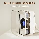 Yintiny Portable CD Player Transparent Lid Speakers Bluetooth USB Port view 5