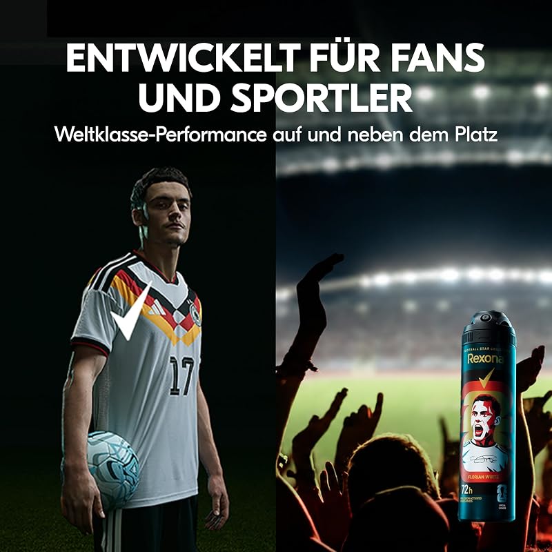 FIFA World Cup 2026TM Superstar Collection Geschenkset, Anti-Transpirant Deo-Spray für Männer, 72 h Schutz vor Schweiß und Geruch, Geschenkidee für Fans, Invisible Ice Fresh, 6 x 150ml