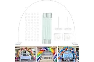 YALLOVE 21ft Balloon Arch Stand Kit, Free Combination in Width and Height (e.g. 10ft x 7.5ft), Convenient to Assemble and Dis