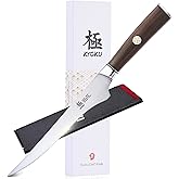 KYOKU 6.5 Inch Boning Knife - Daimyo Series - Butcher Knife with Ergonomic Rosewood Handle, and Mosaic Pin - Japanese 440C St