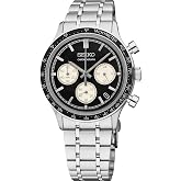 SEIKO SSB479 Men's Stainless Steel Analog Quartz Chronograph Wrist Watch, 3-Year Battery, Date Calendar, 100M Water-Resistant - Deep Black