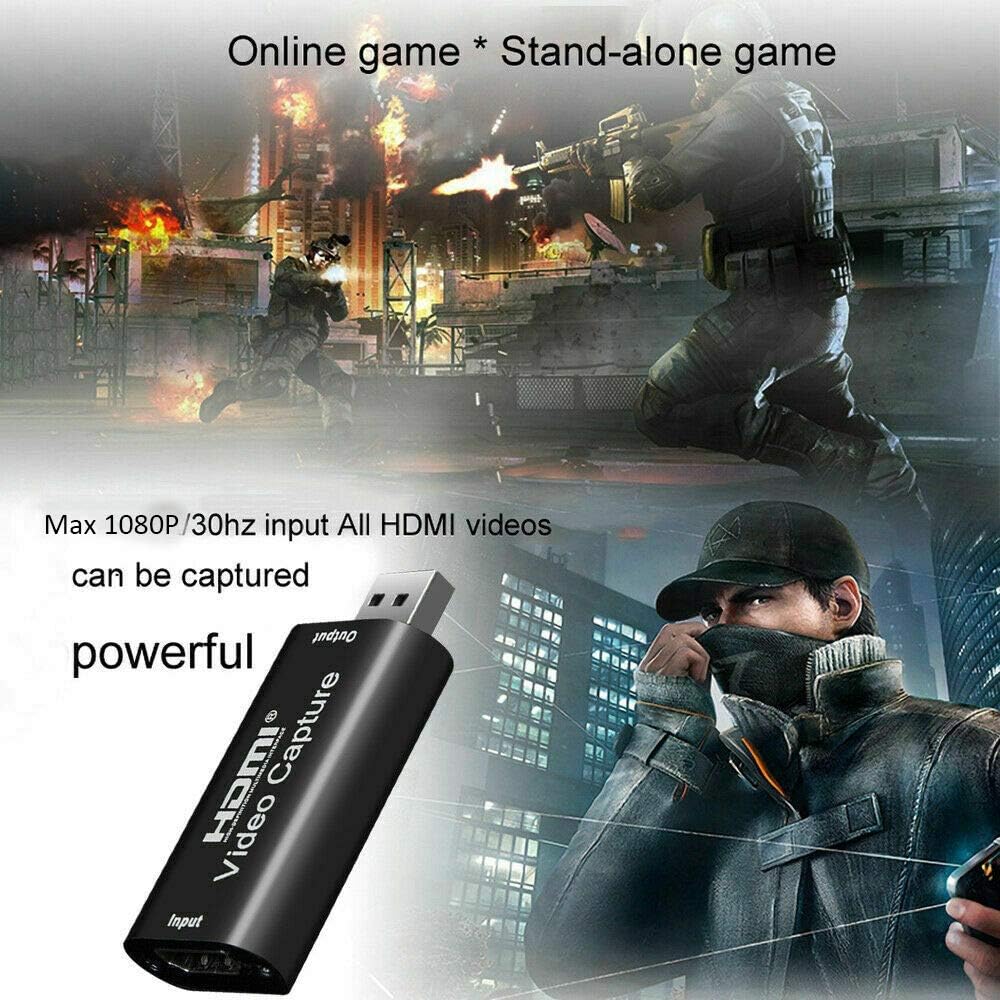 Idealforce Video Capture Cards, HDMI to USB Video Capture Card USB 2.0 1080P HD Recorder Game/Video/Live Broadcasting Facebook Streaming Zoom Meeting PUBG LOL Recording: Computers & Accessories