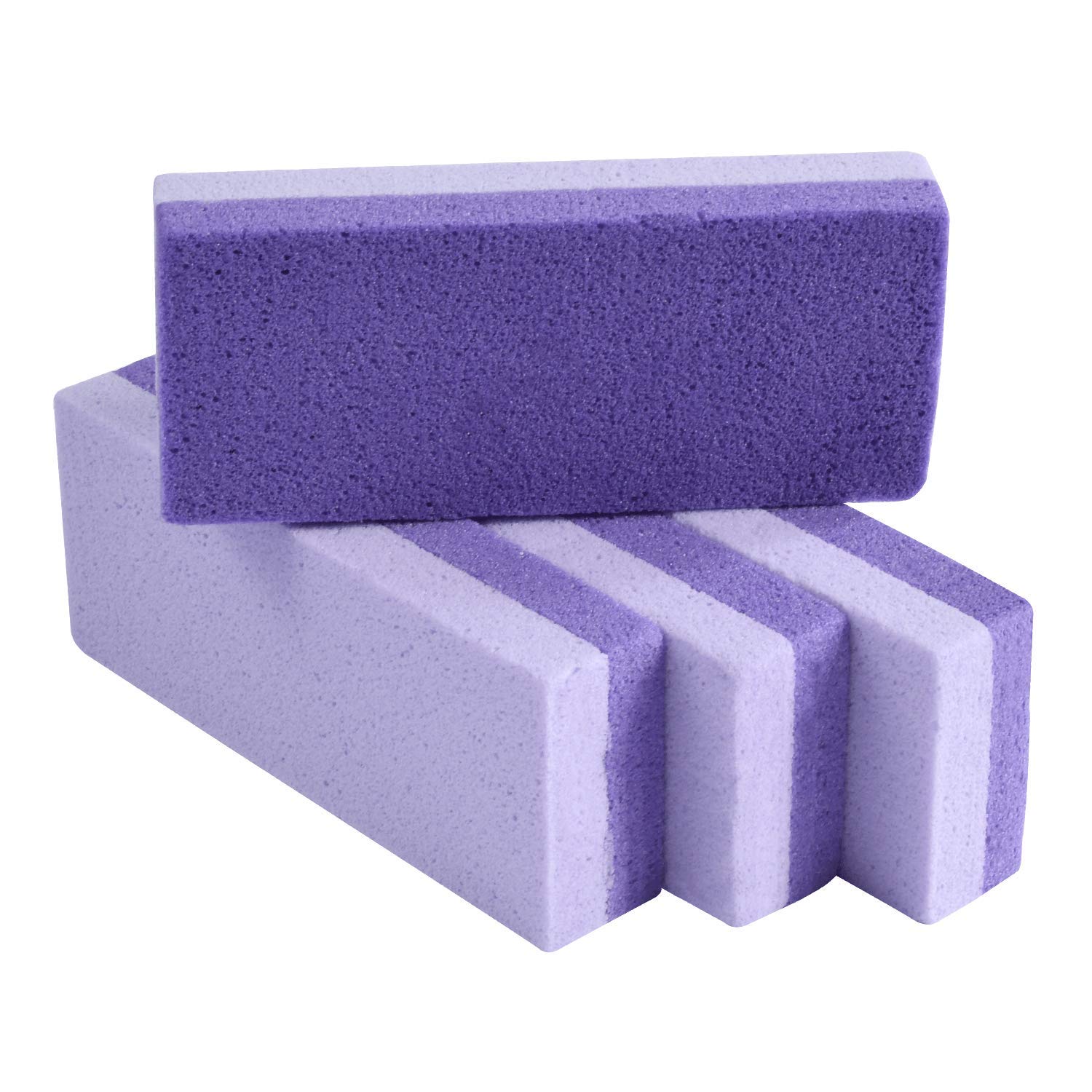 Pumice Stone for Feet (Pack of 4), Chialstar 2 in 1 Callus Remover and Pumice Pad, Pedicure Stone Scrubber for Smooth Feet, Hands and Body, Exfoliation Tool to Remove Dead Skin: Beauty