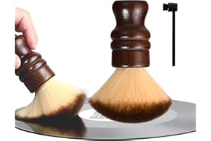 KULLOOMII 2-in-1 Vinyl Record Cleaning Kit with Stylus Brush - Anti Static Soft Record Cleaning Kit for Albums Record Players - Retro Wooden Handle Record Brush - High Density Microfiber Bristles Vinyl Brush