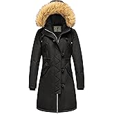 WenVen Women's Winter Waterproof Thicken Puffer Jacket Parka Coat with Fur Hood