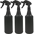 Hydrogen Peroxide Spray Bottles - UV Light Blocking - Opaque Black Spray Large - Cleaning & Plant Solutions - Chemical Resistant - Extra Large 32 oz - Leak Resistant - Car Detailing - Janitorial