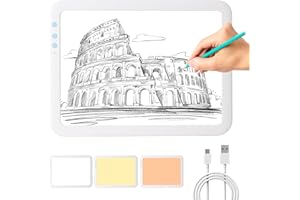 KOBAIBAN Wireless A3 LED Light Box for Tracing, High Capacity 3500mAh Lithium Battery Powered 3 Color Light Modes Super Bright Light Pad Light Board Light Table for Weeding Vinyl, Sketching, Drawing