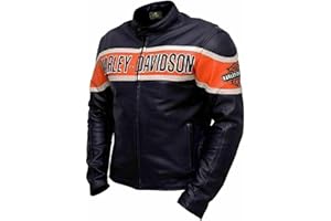 JILDISH Men Victory Lane Motorcycle Jacket – Black Biker Style HD Leather Jacket