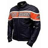 Men Victory Lane Motorcycle Jacket – Black Biker