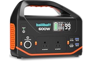 BAILIBATT Portable Power Station 600W 293Wh Camping Lithium Battery, Portable Generator for Home Use Emergency Power Station Backup Travel Outdoor 100W PD & 120V Pure Sine Wave AC Outlet