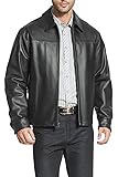 BGSD Men Greg Open Bottom Zip Front Leather Jacket