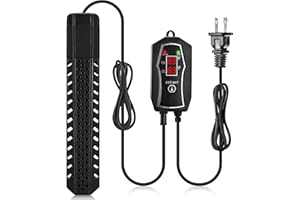 SZELAM Aquarium Heater 200W 300W 500W, Submersible Fish Tank Heaters with LED Display Controller, Over Heating Protection and Anti-Dry Burning, Fish Heater Suitable for Freshwater and Saltwater