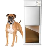 Power Pet Automatic Electronic Pet Door by High Tech Pet - Pet Operated Dog Door, High Security, Air Tight, for Large Dogs 30-100 lbs. (12 1/4" x 16" Pet Opening), Door Mount, Easy Install - PX-2DM