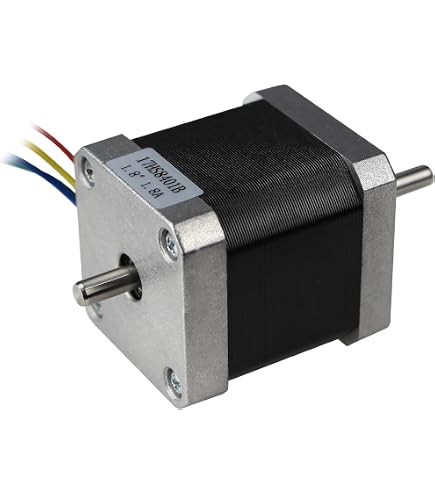 STEPPERONLINE Nema 17 Stepper Motor – 0.9° 62.3oz.in 1.68A 4-Wire Bipolar, D-Shaft
