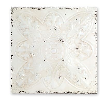 Amazon Com Diva At Home Set Of 2 Antique White Distressed Iron