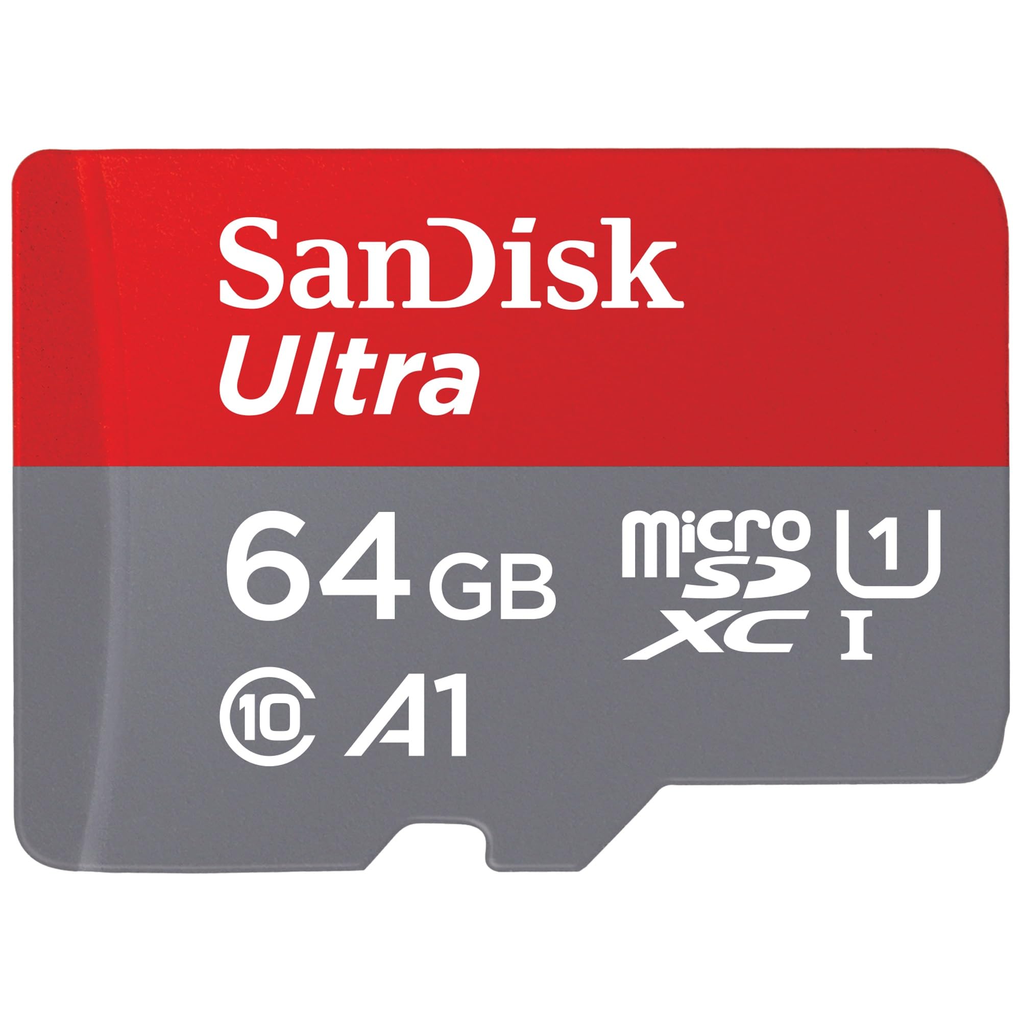 SanDisk Ultra micro SD card + SD adapter 64GB (For Android Smartphones and Tablets, Memory card up to 140 MB/s, A1 Faster App Performance, UHS-I, Class 10, U1) — image 1