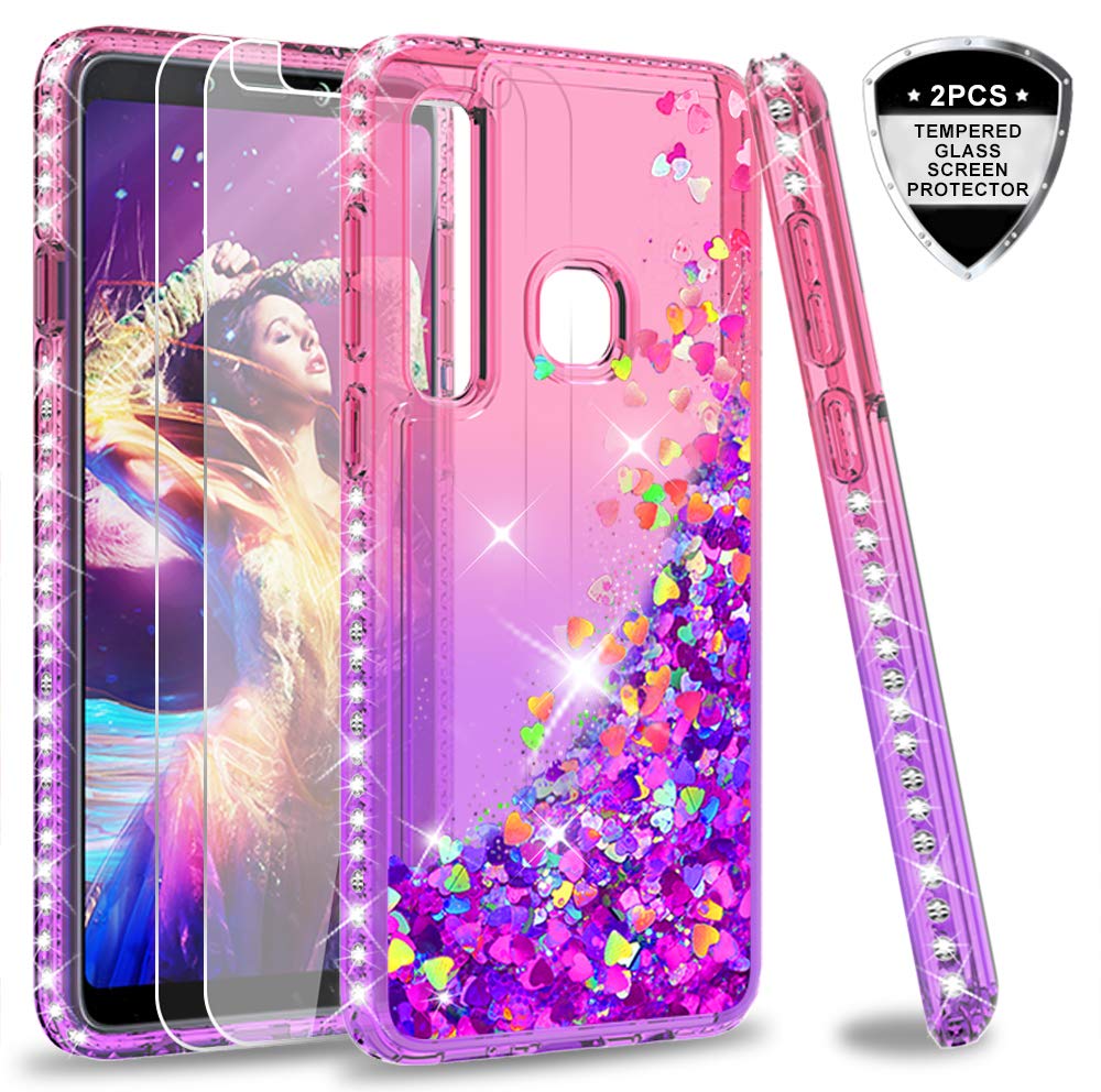 Leyi Galaxy A9 2018 Case With Tempered Glass Screen Protector