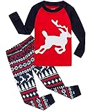 Boys Girls Christmas Pajamas Reindeer Cotton