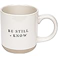 Sweet Water Decor Be Still and Know Mug - Religious Christian Coffee Mug - Inspirational Bible Verse - 14oz Stoneware Coffee Cup - Microwave & Dishwasher Safe