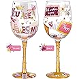 NymphFable You are Awesome gifts for women Thank You Gift, Hand Painted Wine Glasses Decorative Wine Glasses, Birthday Gift for Mom, Teacher, Friend 15oz