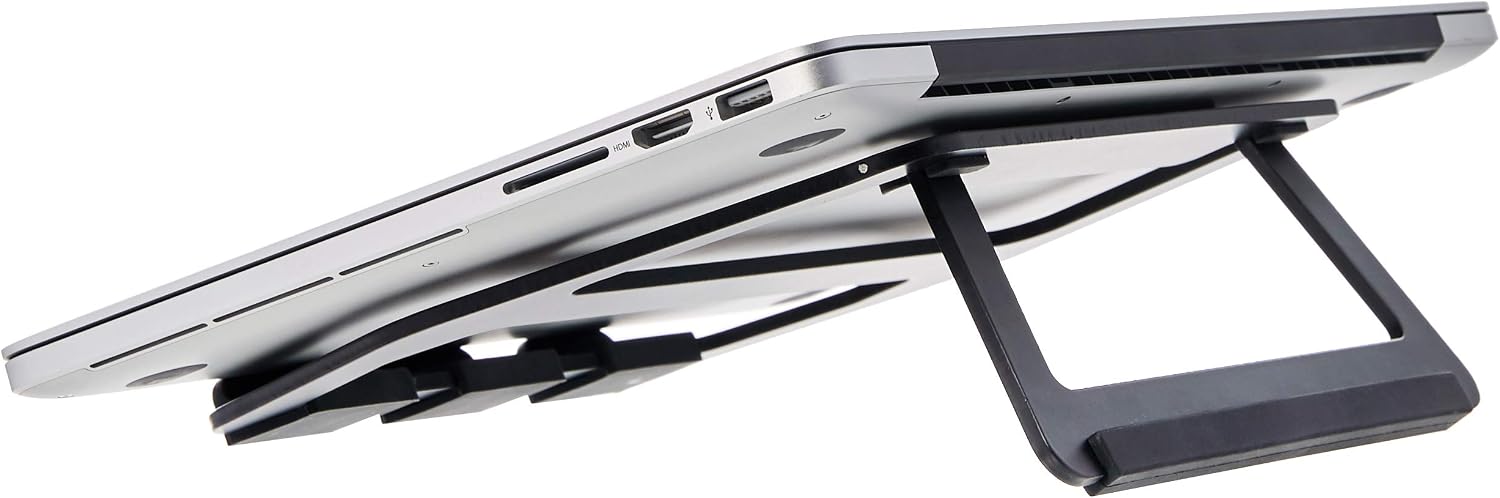 Amazon Basics Foldable aluminum stand for portable PCs with display up to 33 cm (13"), Black - Image 3