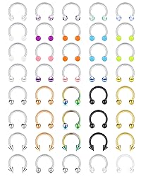 D.Bella 40pcs Septum Rings 16G Septum Jewelry