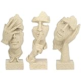 prosfalt 3 Pcs Thinker Statue, Silence is Gold