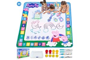 LUPPA Kids Toys Water Doodle Mat - Peppa Pig Reusable Painting Writing Color Doodle Mat Drawing Board, Toddler Educational Toys for Age 3 and Up Year Old Girls & Boys (100cm x 100cm)
