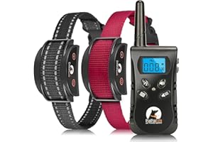 Paipaitek Vibrating Dog Collar, No Shock Dog Training Collar 2 Dogs, Deaf Dog Collars w/2 Receivers, Rechargeable & Waterproof, Up to 1600Ft Remote Range