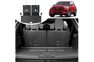 HOUCLEMIC Cargo Mat for 2020-2025 2026 Ford Explorer Accessories All Weather Trunk Liner Replacement for 2025 Ford Explorer ST Accessories 2025 2024 2023 2022 2021 Stereo