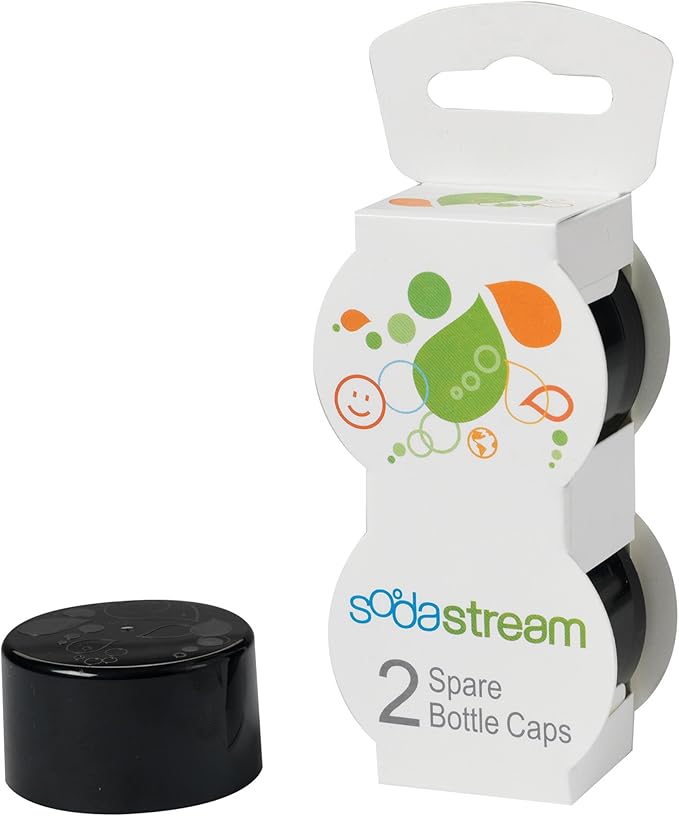 SodaStream Bottle Caps, Black, 2Pack Kitchen