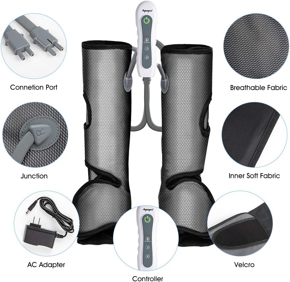 Foot and Leg Massager for Circulation and Relaxation, Rechargable Leg Massagers for Foot Calf and Leg with Hand-held Controller 4 Modes 3 Intensities, Best Gifts for Men/Women/Mother/Father/Family: Health & Personal Care
