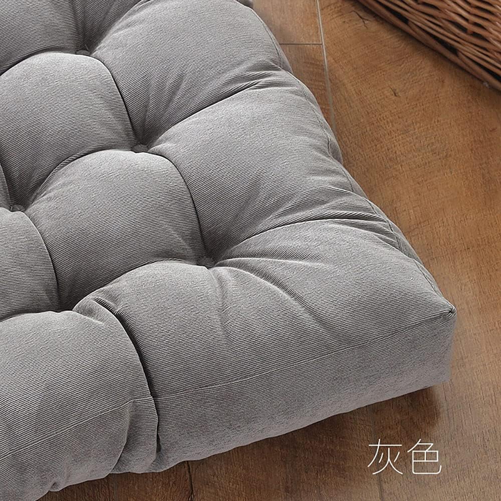 Nathime Floor Pillow Square Meditation Pillow for Seating on Floor Thick Tufted Seat Cushion for Living Room Hanging Swing Chair Window Pads 22x22 Inch, Grey, 1Pc: Kitchen & Dining
