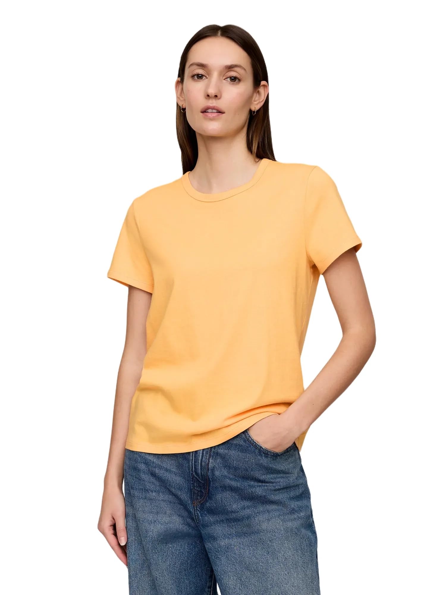 GAP Womens Favorite Crewneck Tee T-Shirt Orange Nectar 660 XL