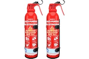 ZIQIANHARD Fire Extinguisher for Home, 2 Pack Vehicle Fire Extinguishers with Mount, Portable Fire Extinguisher Effective on A, B, C, K Fires, Water-Based Extinguisher for Car Boat House Office Kitchen Garage