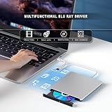 aelrsoch External Blu-ray Drive for PC Laptop BD CD DVD Player Burner 3D Windows view 3