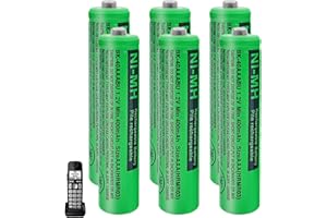 ZZWJBCYLE 6 Pack BK-40AAABU Ni-MH AAA Rechargeable Battery for Panasonic, 1.2v 400mah Rechargeable AAA Batteries for Panasonic Cordless Phones, Remote Controls, Electronics