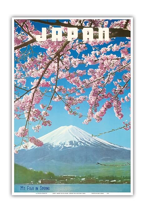 Japon Mont Fuji Au Printemps Fleurs De Cerisier