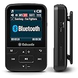 Oakcastle MP100 16GB Mini Portable MP3 Player with Bluetooth, FM Radio, Micro SD slot, Headphones + Waterproof Case Included,