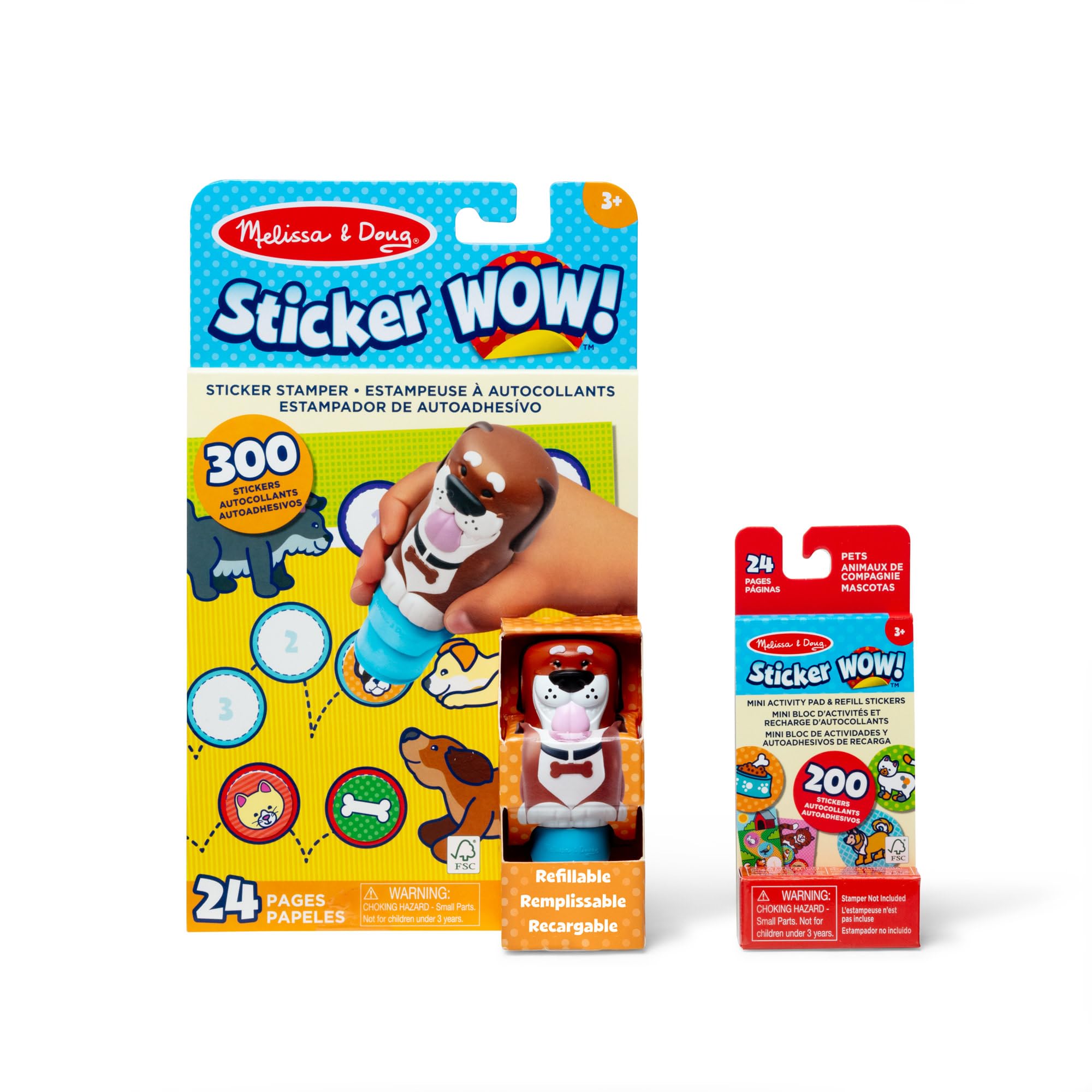 Melissa & Doug Sticker WOW Stamper & Activity Pad − Dog | Book & Travel Toys for Children | Age 3+