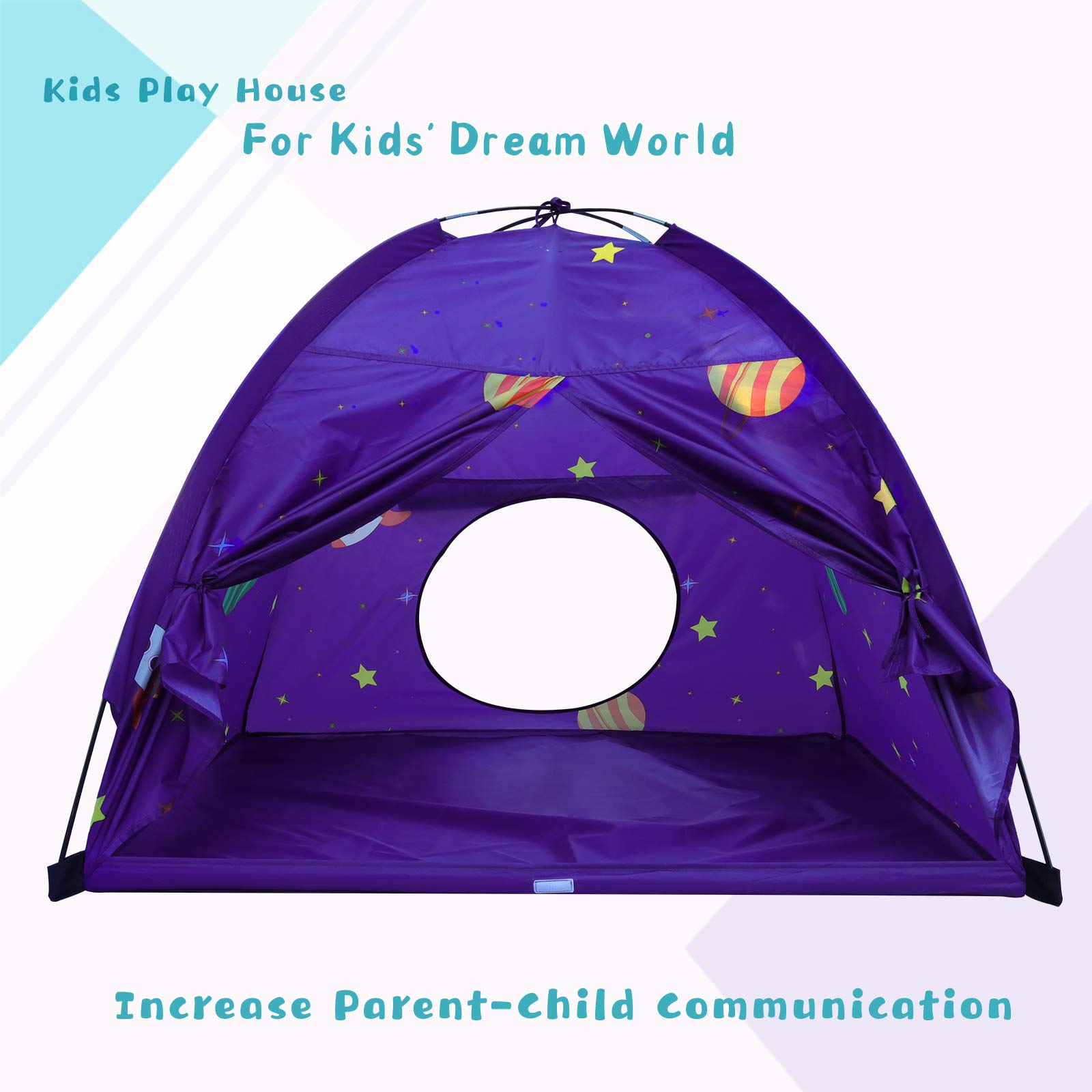 Kids Play Tent Outdoor Boys Indoor Playhouse for Children Tents Toddler Girls Gift Game Play HouseToys (Purple)