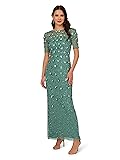 Adrianna Papell Women's Beaded Long 3D Floral