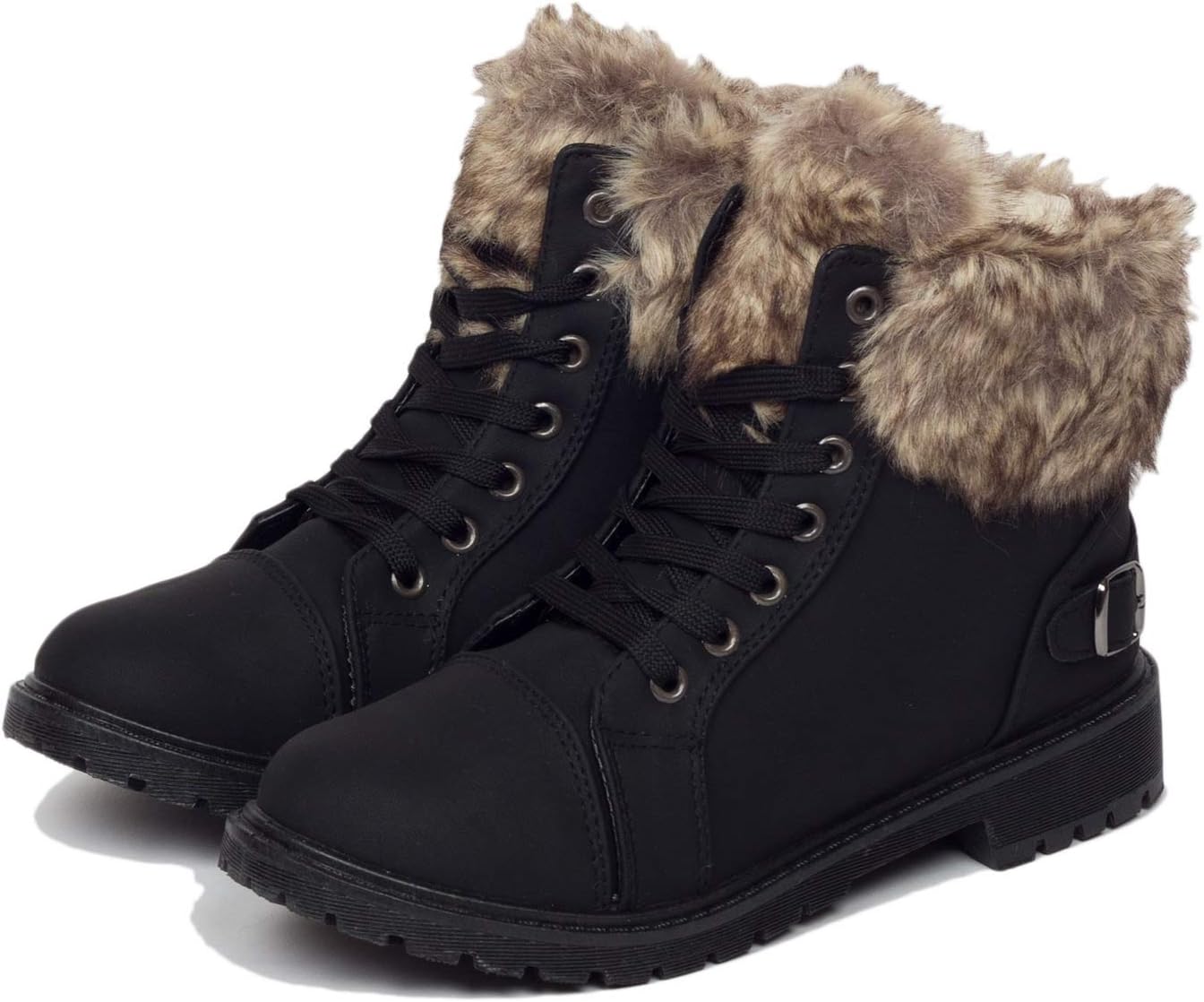 Lexi FashionLadies Faux Fur Grip Sole Winter Warm Ankle Womens Boots Trainers Shoes Size 3-7