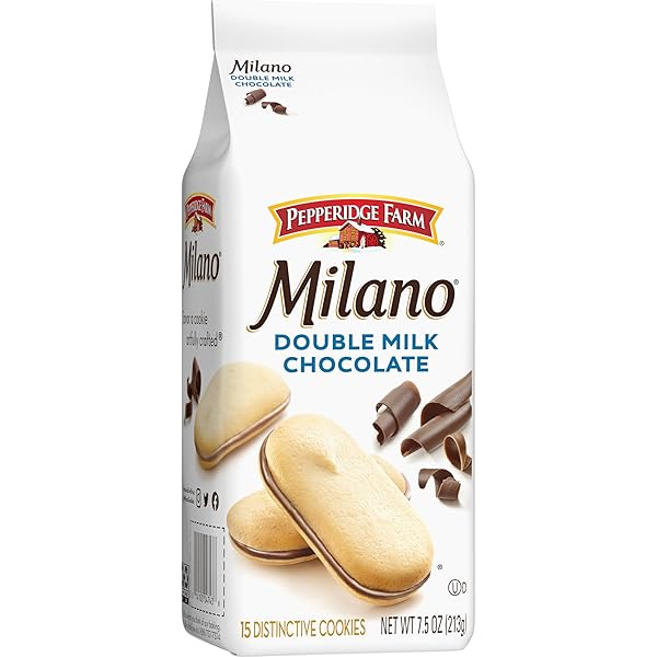 PEPPERIDGE FARM MILANO DOUBLE MILK CHOCOLATE COOKIES, 7.5 OZ BAG (15 COOKIES)