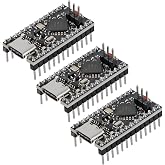 DWEII 3PCS Type-C Pro Micro NRF52840 Development Board,64MHz 1MB 256KB RAM Pin Soldered