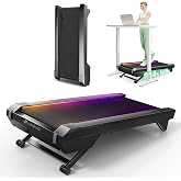 UREVO CyberPad Smart Walking Pad with 14% Auto Incline, Brushless Motorized Under Desk Treadmill for Home Office Fitness, Elegant Speed Lights, Spacious Surface, Digital Controller, AI-Powered App