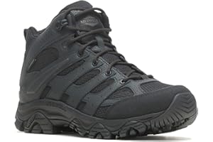 Merrell mens Moab 3 Tactical Mid Waterproof Boots, Coated Leather & Mesh Upper Combat Hiking Work Shoes